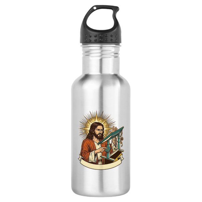 Botella De Agua Escritorio de pie roto de Jesús atascado a mitad d (Anverso)