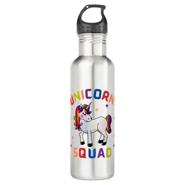 Botella De Agua Escuadrón de Unicornio (Anverso)