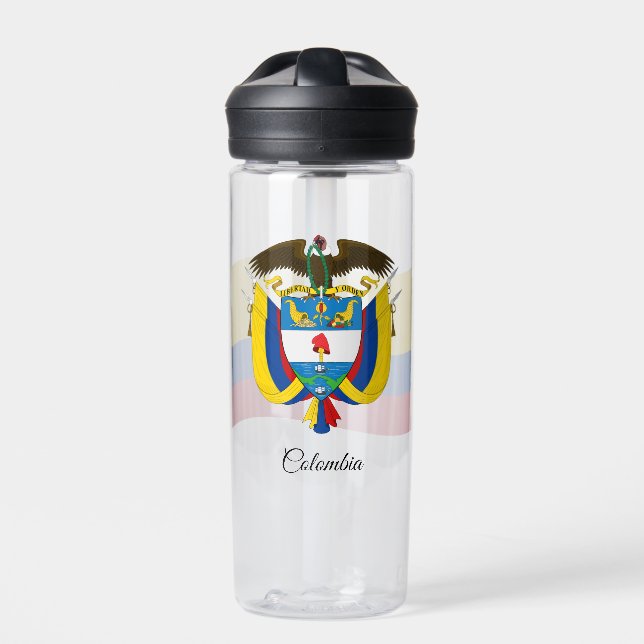 Botella De Agua Escudo de armas colombiano, Bandera, Colombia (Delante)