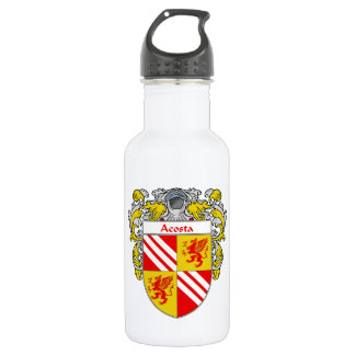 Botella De Agua Escudo de armas de Acosta/escudo de la familia: