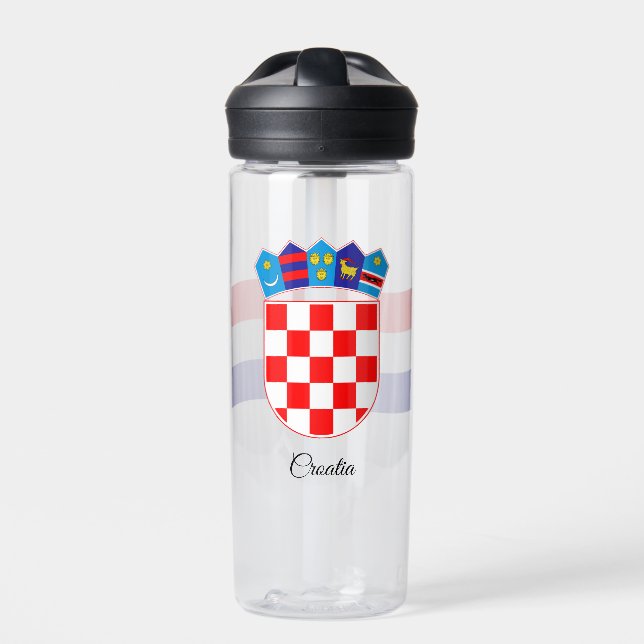 Botella De Agua Escudo de armas de Croacia, Bandera, Croacia (Delante)