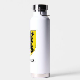Botella De Agua Escudo de Armas de Flandes León Heráldico