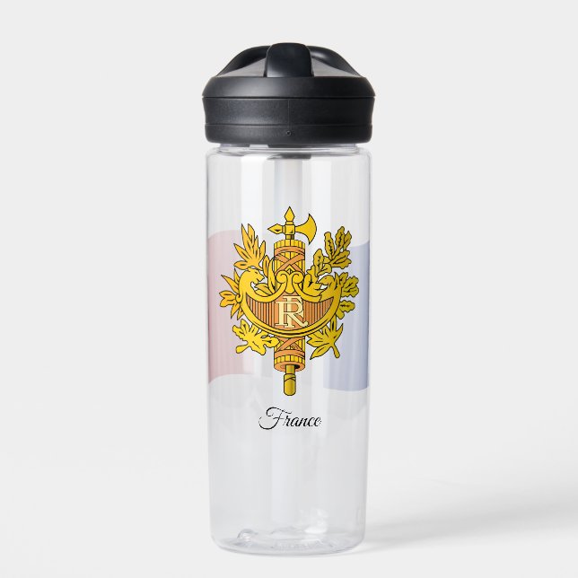 Botella De Agua Escudo de armas de Francia, Bandera, Francia (Delante)
