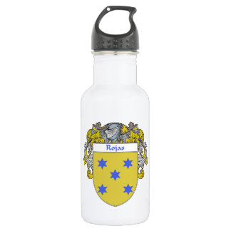Botella De Agua Escudo de armas de Rojas/escudo de la familia