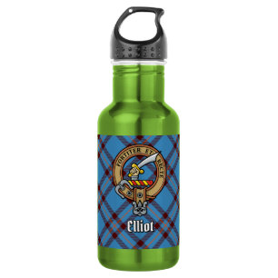 Botella De Agua Escudo de armas del Clan Elliot sobre antiguo tart