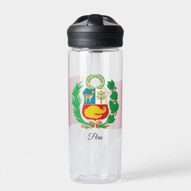 Botella De Agua Escudo de armas del Perú, Bandera, Perú (Delante)