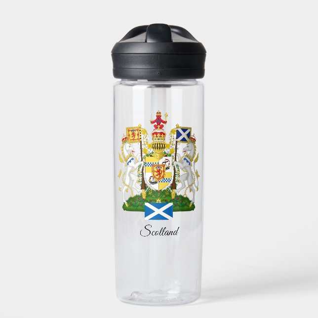 Botella De Agua Escudo de armas escocés, Bandera, Rampant, Escocia (Delante)