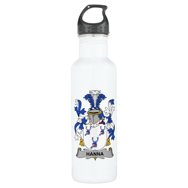Botella De Agua Escudo de la familia de Hanna (Anverso)
