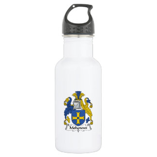 Botella De Agua Escudo de la familia de Molyneux