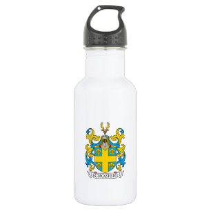 Botella De Agua Escudo de la familia del báculo pastoral