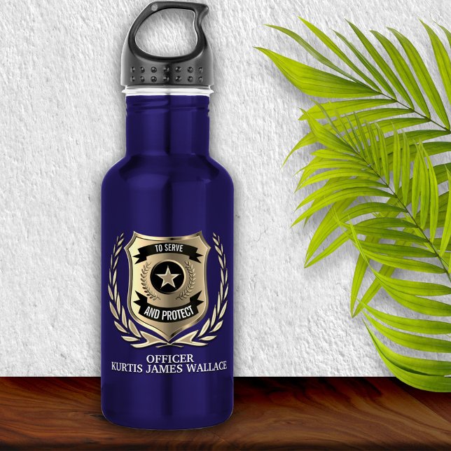 Botella De Agua Escudo de oficiales de policía personalizado (Subido por el creador)