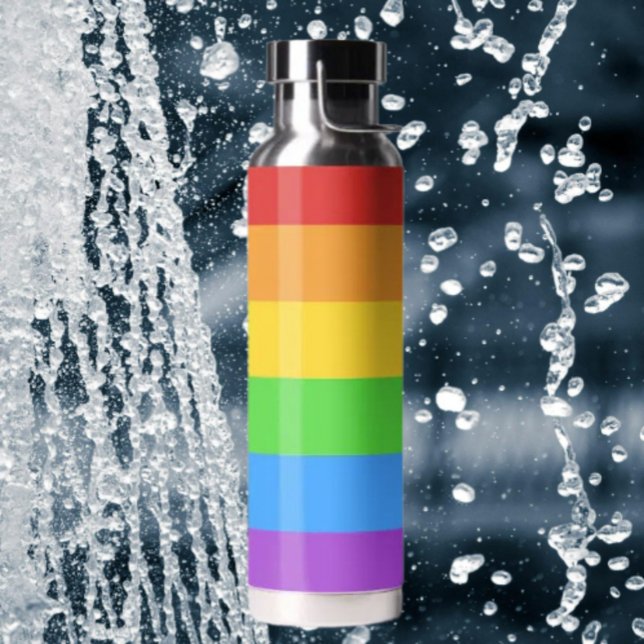 Botella De Agua Escudo del orgullo: Bandera arcoiris (Subido por el creador)