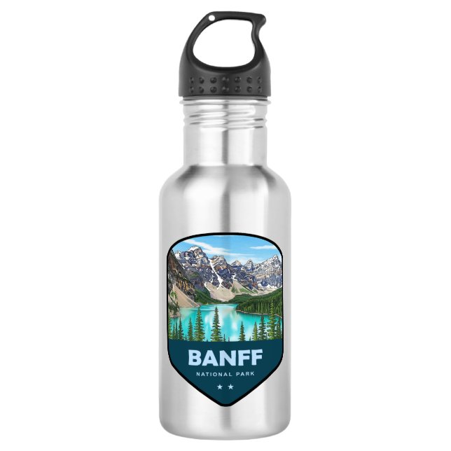 Botella De Agua Escudo del Parque Nacional Banff (Anverso)