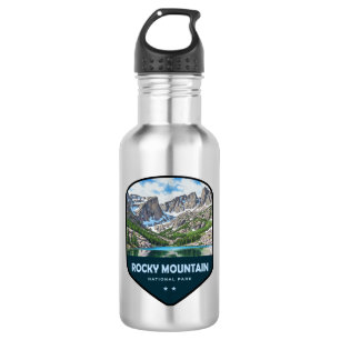 Botella De Agua Escudo del Parque Nacional Montañas Rocosas