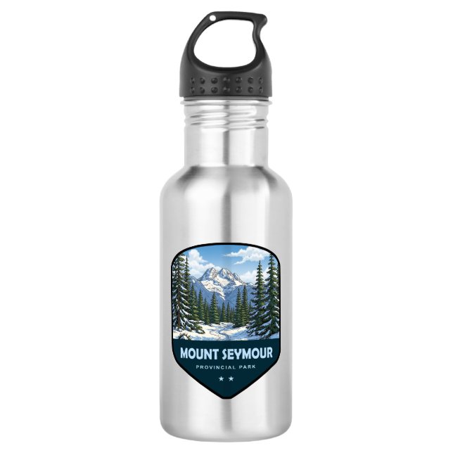 Botella De Agua Escudo del Parque Provincial Mount Seymour (Anverso)