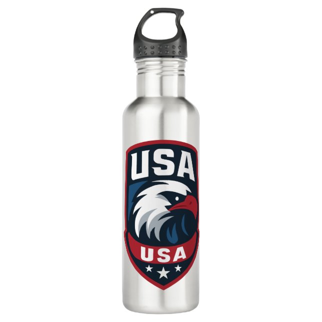 Botella De Agua ESCUDO Deportivo Eagle de Estados Unidos (Anverso)