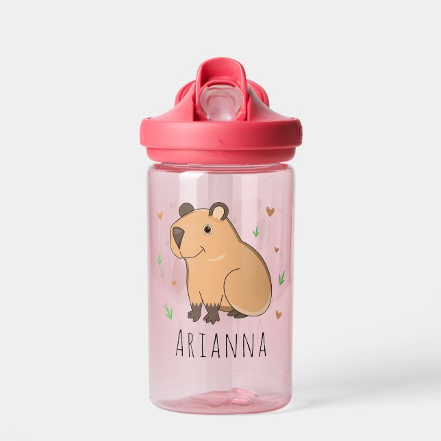 Botella De Agua Escuela Cute Capybara Kids (Delante)