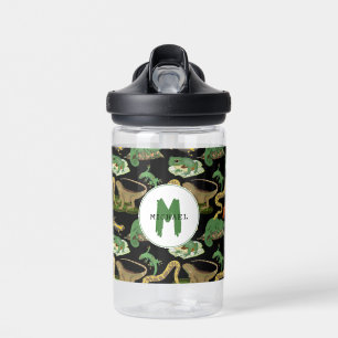 Botella De Agua Escuela Monograma Reptile, Lizards & Amphibians pa