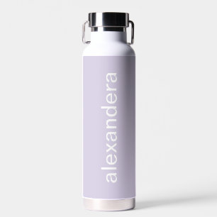 Botella De Agua Escuela personalizada Cute Stylish Light Purple