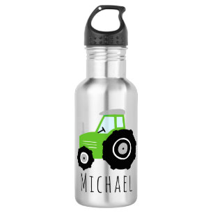 Botella De Agua Escuelas de niños de Tractor de Transporte Verde C
