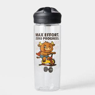 Botella De Agua Esfuerzo de Bullio Max. Cero progreso. Diseño dive