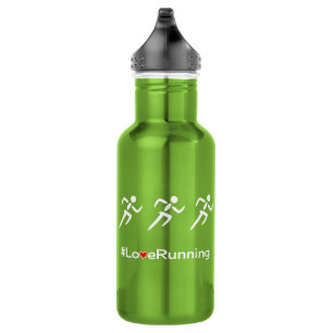 Botella De Agua eslogan de hashtag de Amantes de Correr