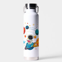 Botella de agua espacial linda para niños