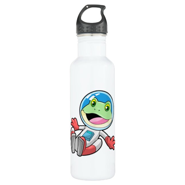 Botella De Agua Espacio de vestuario de astronauta de rana (Anverso)