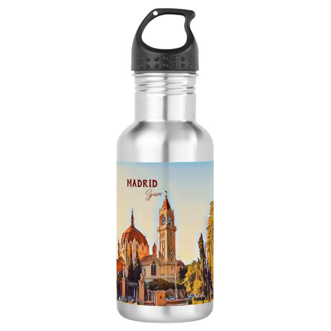 Botella De Agua España de Madrid Sueños de viaje (Anverso)