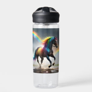 Botella De Agua Espectro de gracia: Caballo arcoiris bajo las arco