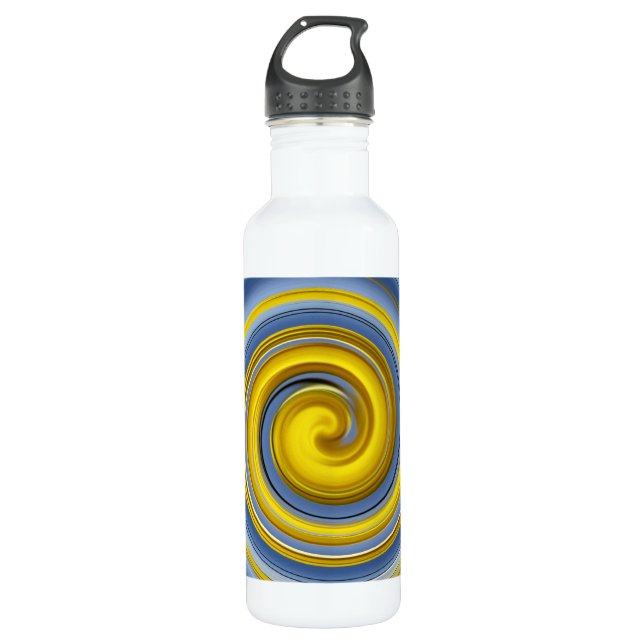 Botella De Agua Espiral amarillo-azul (Anverso)