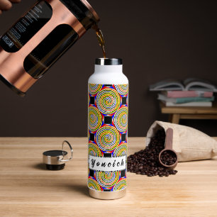 Botella De Agua Espirales amarillas de Kenneth Yoncich