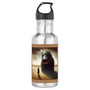 Botella De Agua Espíritu Animal Hipopótamo 1