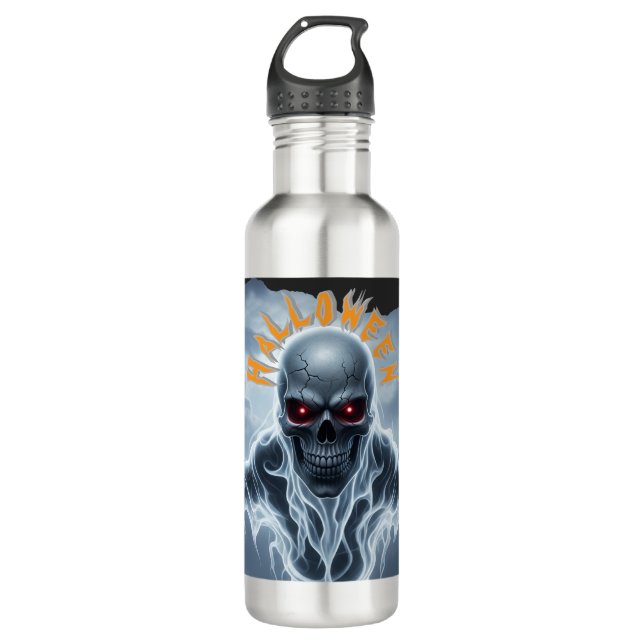 Botella De Agua Espíritu gótico del Skeleton de Halloween (Anverso)