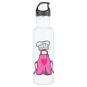 Botella De Agua Esponja de cocina y gorra de cocina con corazón