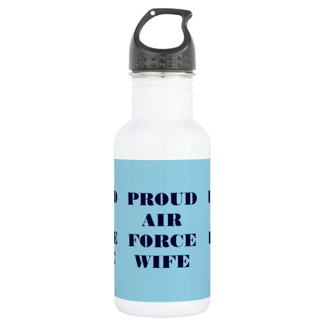 Botella De Agua Esposa de la Fuerza Aérea Orgullosa (Anverso)