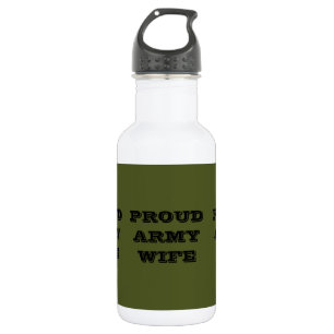 Botella De Agua Esposa del ejército orgulloso