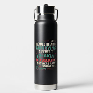 Botella De Agua Esposa sarcástica personalizada Perfecto marido fa