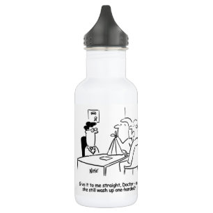 Botella De Agua Esposa tiene un brazo roto en un acero inoxidable 