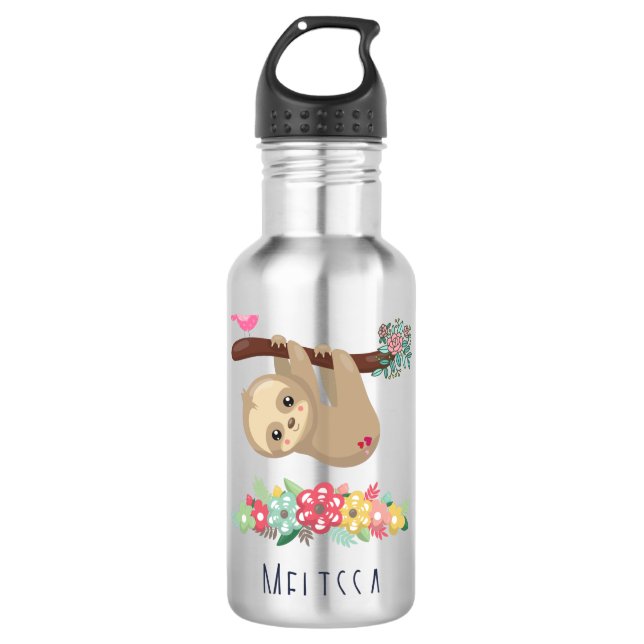 Botella De Agua Espuma marrón aguda colgando boca abajo (Anverso)