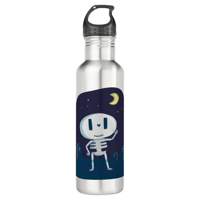 Botella De Agua esqueleto , boo (Anverso)