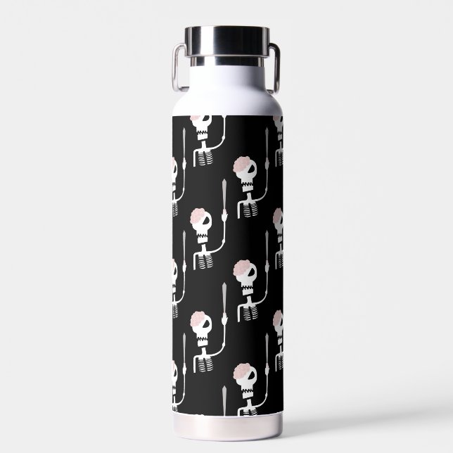 Botella De Agua Esqueleto de Halloween con espada (Delantero)
