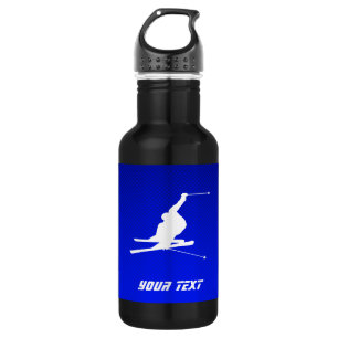 Botella De Agua Esquí azul de la nieve
