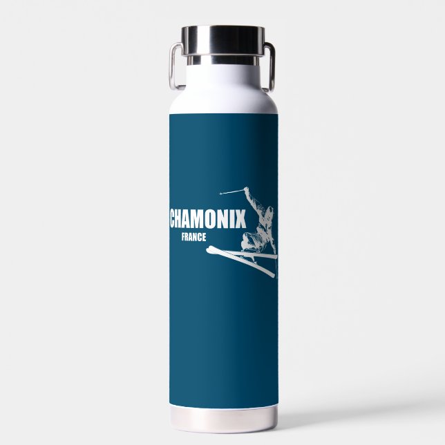Botella De Agua Esquiador de Chamonix France (Delantero)