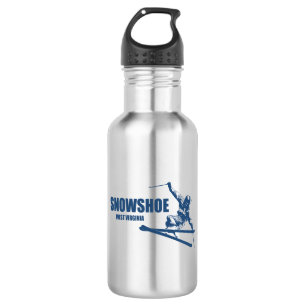 Botella De Agua Esquiador de Virginia Occidental para Snowshoe Mou