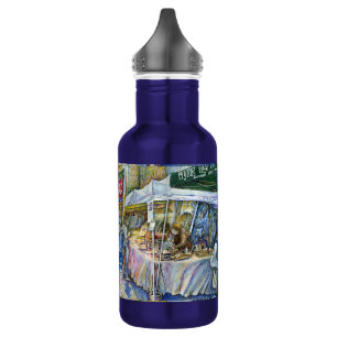 Botella De Agua Esquina de la granja de cerdo volador y vino un po