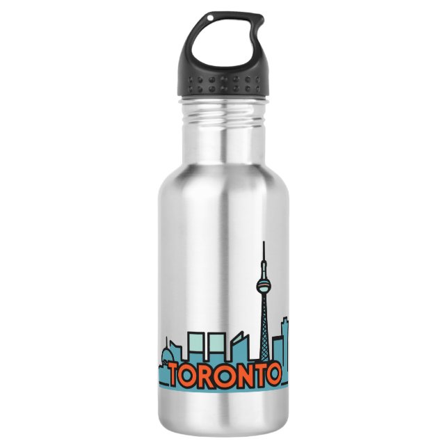 Botella De Agua Esquina de Toronto Canadá (Anverso)