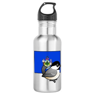 Botella De Agua Estado Birdorable de Maine: Chickadee
