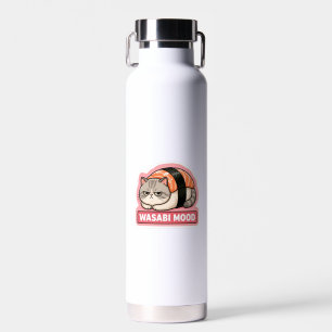 Botella De Agua Estado de Wasabi Gato Gruñón Divertido Meme de Sus
