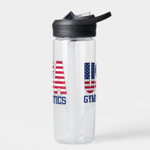 Botella De Agua Estados Unidos con Bandera Americana Gimnasia Spor